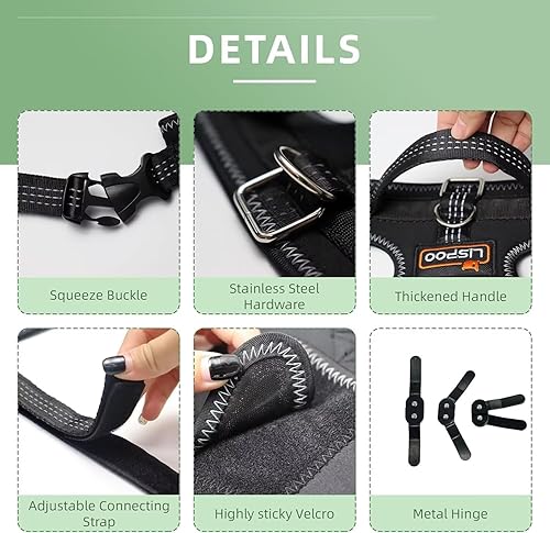 Miniatura 4 de Rodillera para perro para lesiones de ACL/CCL, ligamento desgarrado, alivio del dolor, calor en las articulaciones, rótula luxante, soporte de