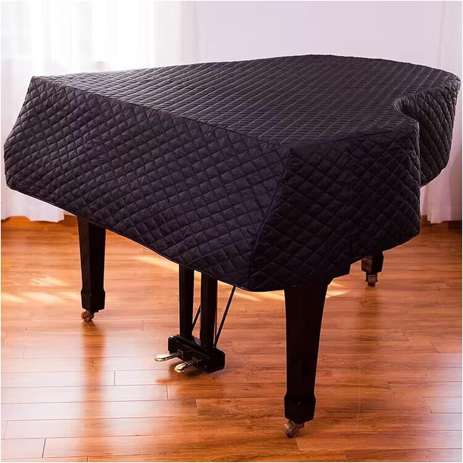 Klavier-Staubschutz, Baby-Flügel-Abdeckung, wasserdicht, staubdicht, Klavier-Abdeckung aus weichem Nylon und Baumwolle, mit optionaler Hocker-Abdeckungs-Kombination (Farbe: A, Größe: 160 cm (63 Zoll))