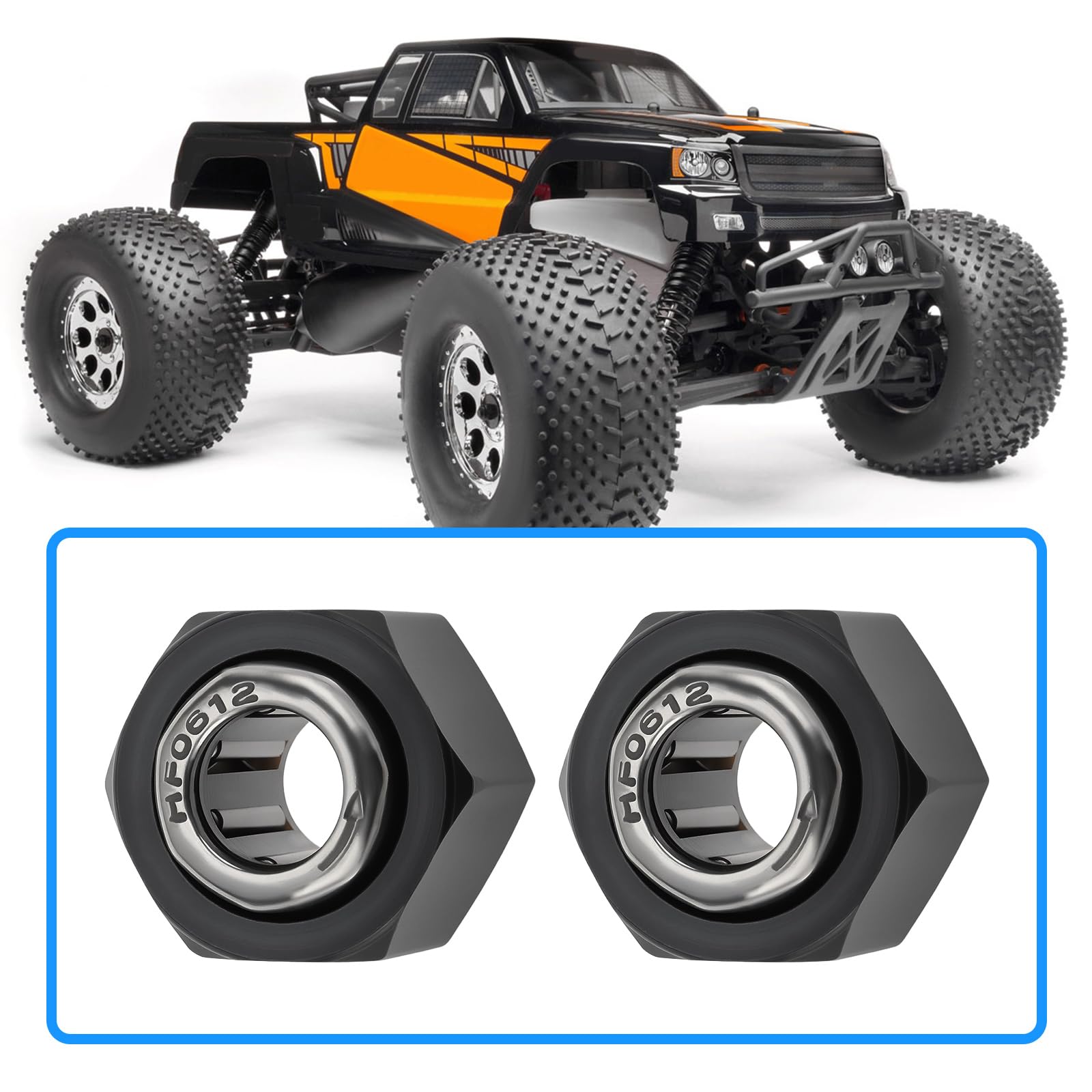 Cuscinetto Motore Unidirezionale Esagonale 14mm 2 Pezzi Compatibile HPI Savage X Trophy 3.5 4.6