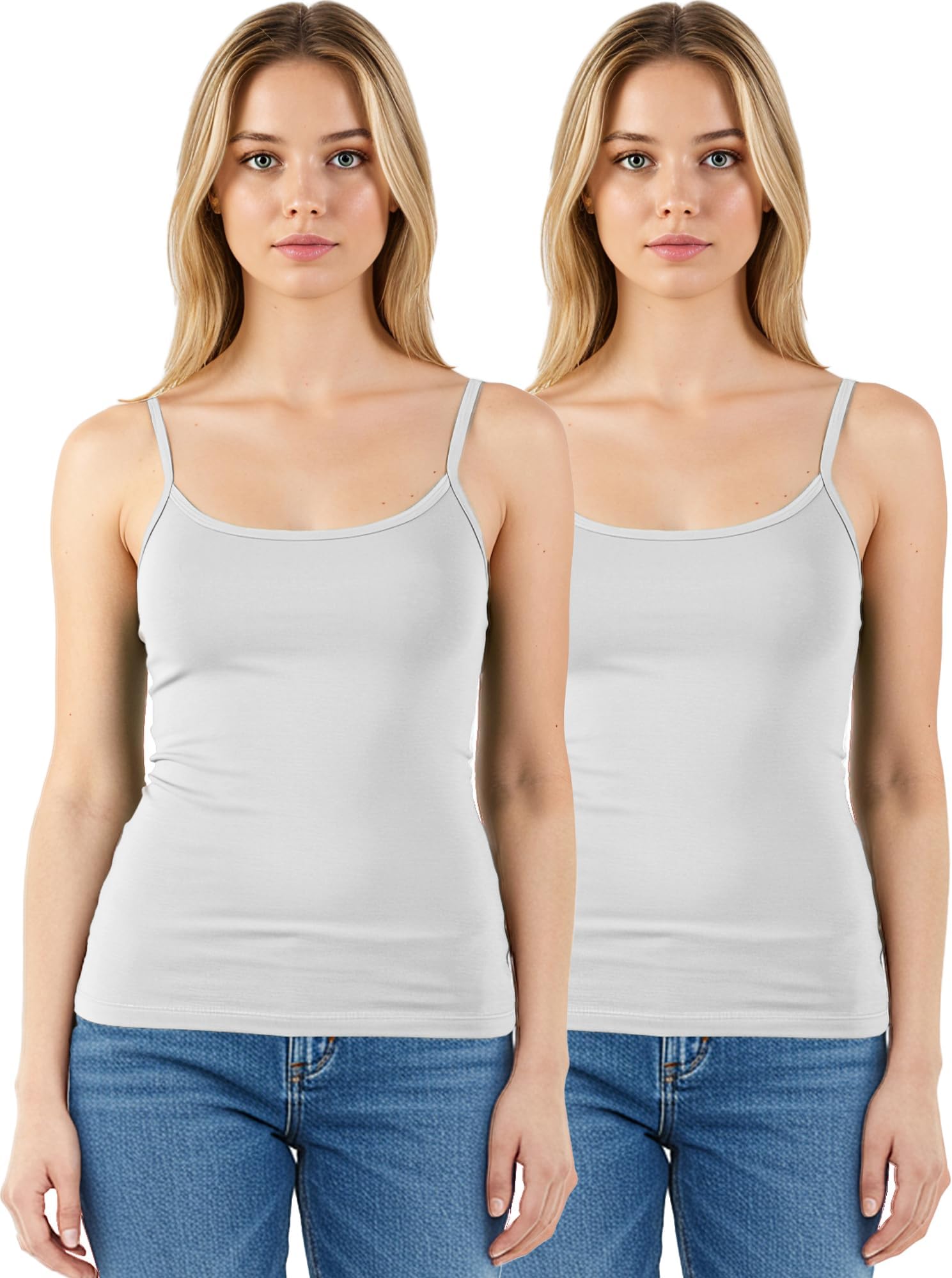 Emmalise Women's Basic Short Camisole Adjustable Strap Layering Cami Tank Top