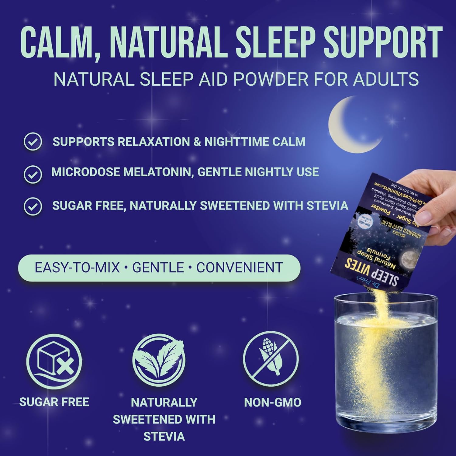 Dr. Price’s Natural Sleep Aid Powder – Berry-Citrus, 30 Packs | Sleep Powder Drink Mix with Magnesium, Microdose Melatonin & Tryptophan | Sleep Support for Adults | Doctor-Formulated, Made in USA