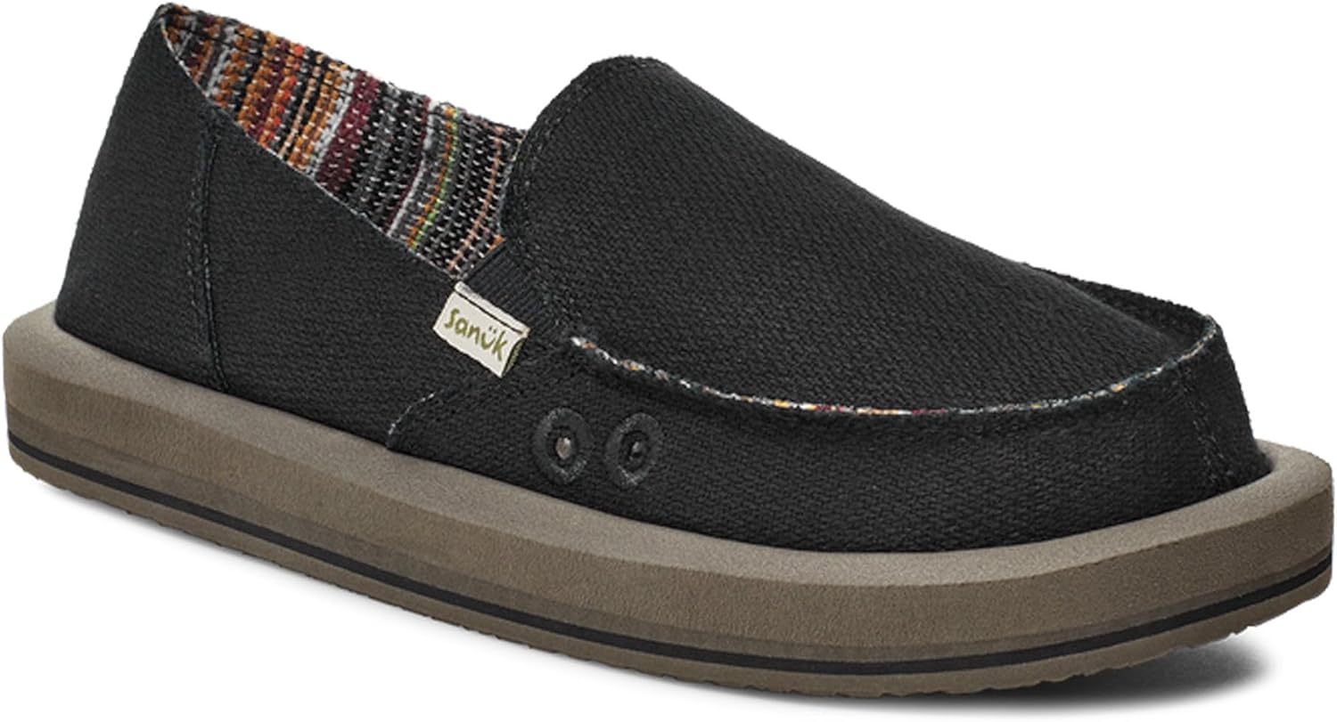 Sanuk Womens Donna Soft Top Hemp Loafers | Womens Shoes | Slip On Shoes for Women | Women's Slip-on Loafers | Memory Foam Footbed - Image 2