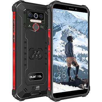 OUKITEL WP5 IP68 Rugged Smartphone in Offerta,Dual 4G Outdoor Smartphone Robusto,Impermeabile Antiurto,8000mAh Batteria,4+32GB,5.5" FHD+ (Gorilla Glass),Triple Camera,4 LED Flash,GPS (Nero)