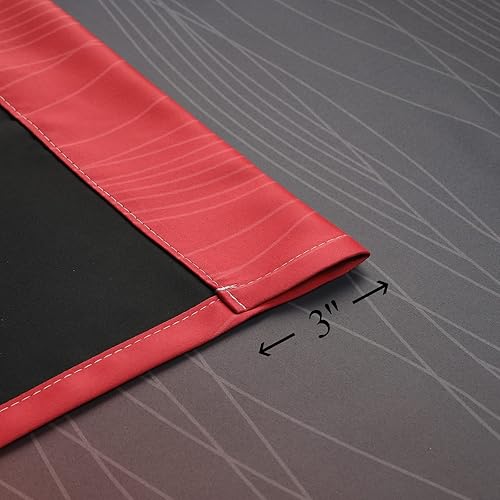 Miniatura 7 de Estelar Textiler Cortinas opacas beige y blanco para dormitorio, cortinas degradadas de dos tonos con bloqueo de luz con patrón de línea ondulada,