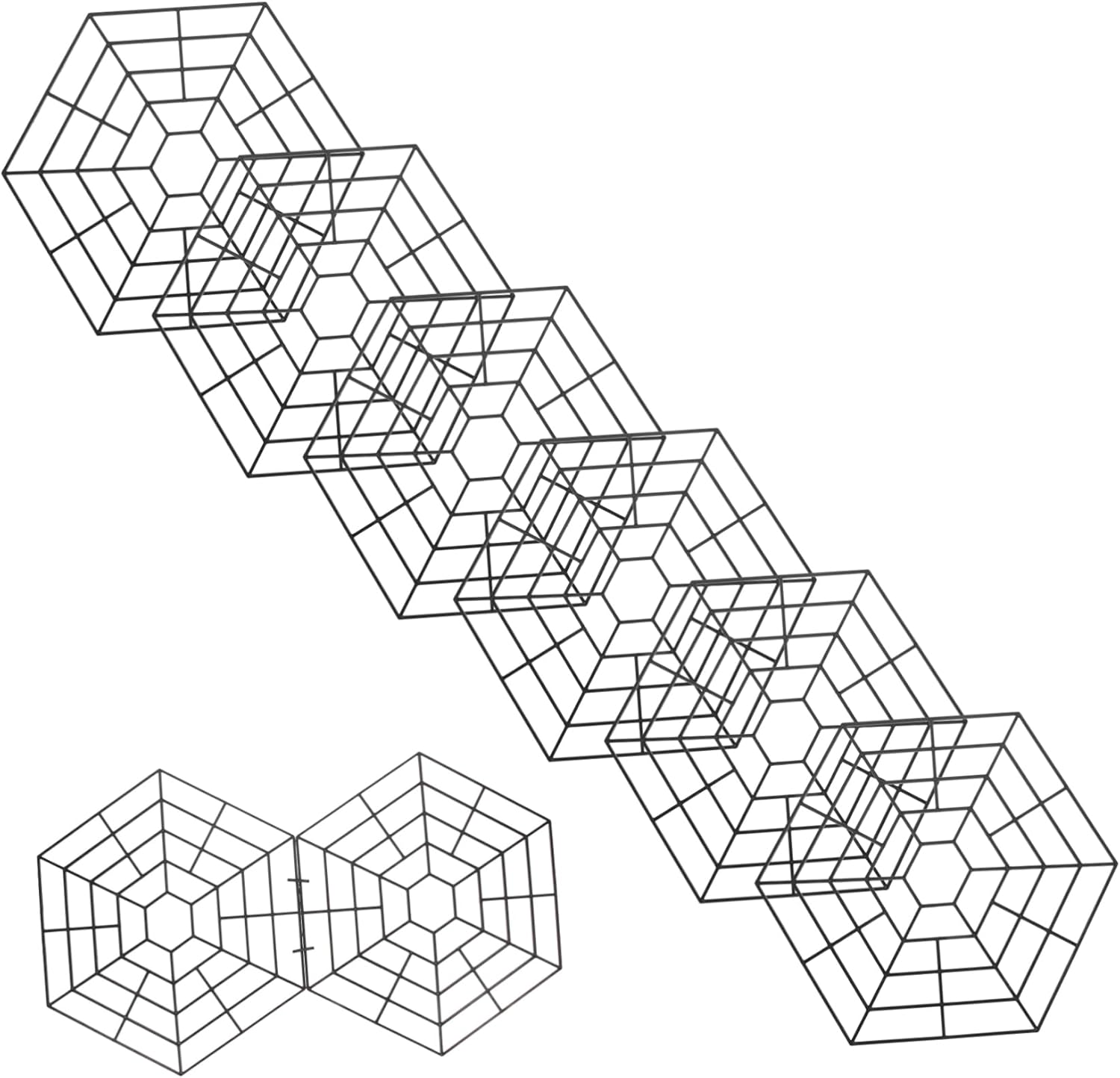 6-Angle Fish Pond Guard Net 30pcs Professional Pond Mesh Plastic Pond Guard Netting Pond Protector Fish Protection Nets Pond Mesh