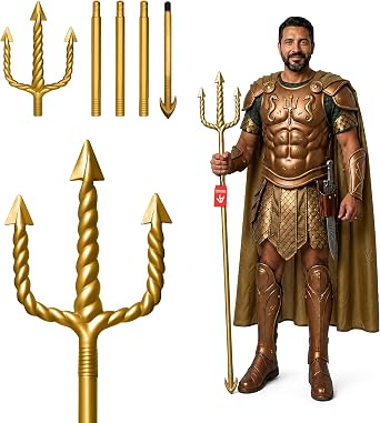 Morph Adult 5 Pc King Neptune Trident Devil Pitchfork Staff Costume Accessory Prop