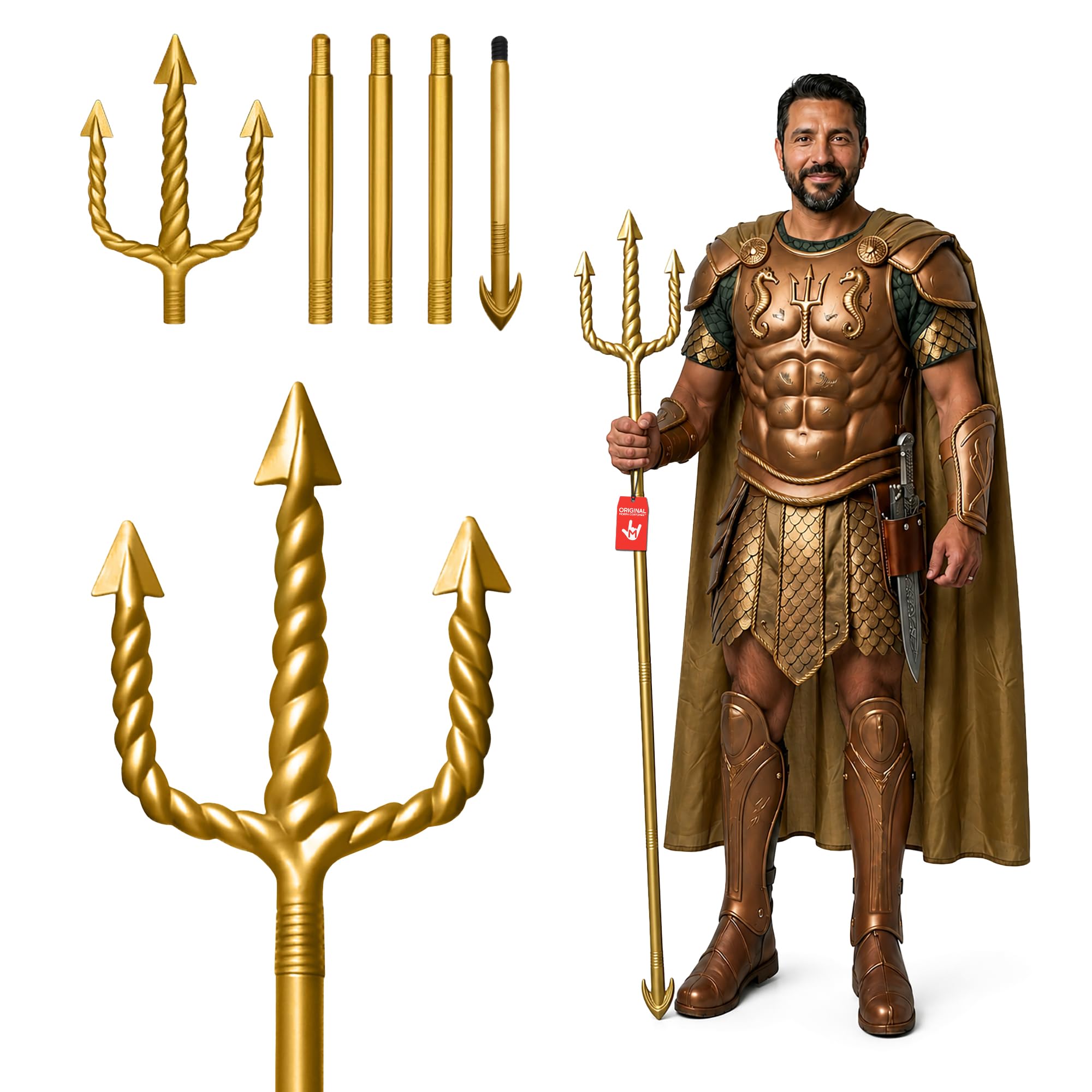 CRAFTROS Trident　Limted GOLD Nicky Bigs Novelties Adult Trident Staff 5pc Set King Neptune