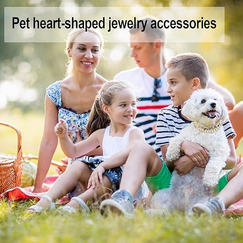 Miniatura 6 de Cadena de entrenamiento para perros con diamantes cubanos de metal con purpurina y hebilla segura en forma de corazón para perros grandes y medianos