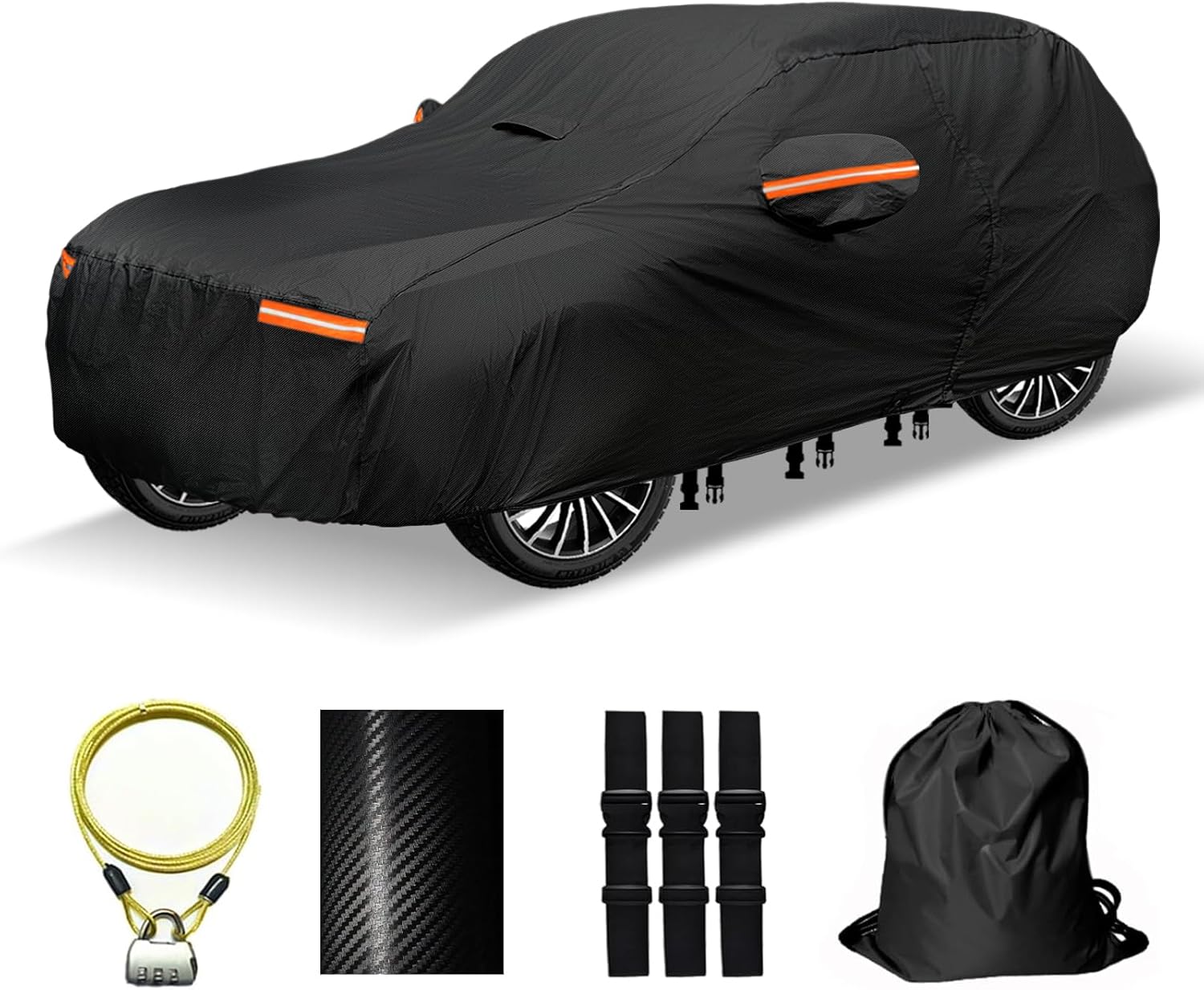 30 Layers SUV Car Cover for Automobiles All Weather Waterproof, Outdoor Snowproo