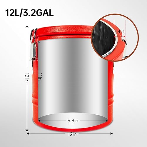 Miniatura 7 de Dispensador de bebidas aislado de 12 litros, dispensador de bebidas frías y calientes con interior de acero inoxidable 304, enfriador de agua