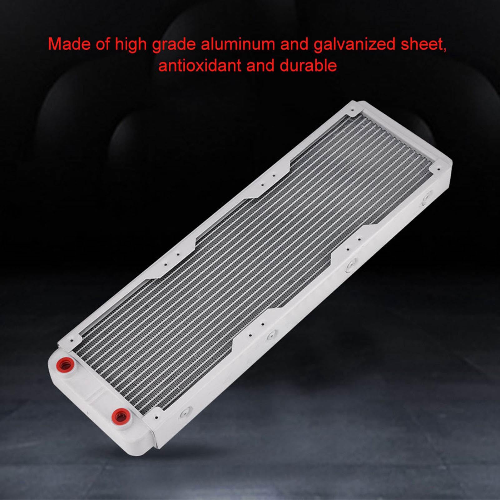 Radiatore in alluminio Dissipatore di calore Computer Raffreddamento ad acqua Scambiatore di calore liquido Bianco (360 mm)