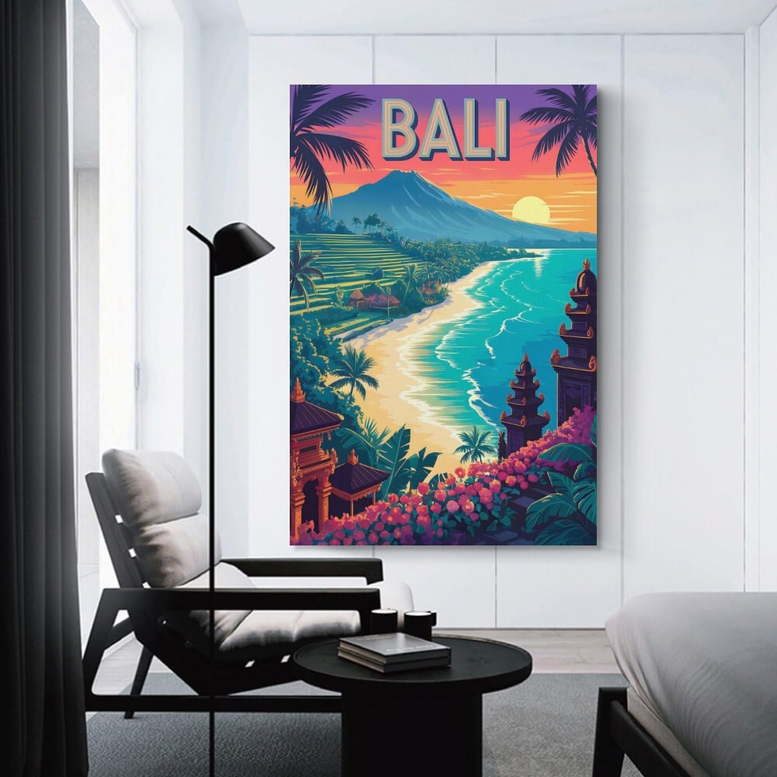 Junmoney Unframe-Style-24 Canvas Wall Decor Bali Travel (2), 12X18inch(30X45cm), For Gallery Wall Layouts In Home Or Office, Home Wall Art For Statement Displays