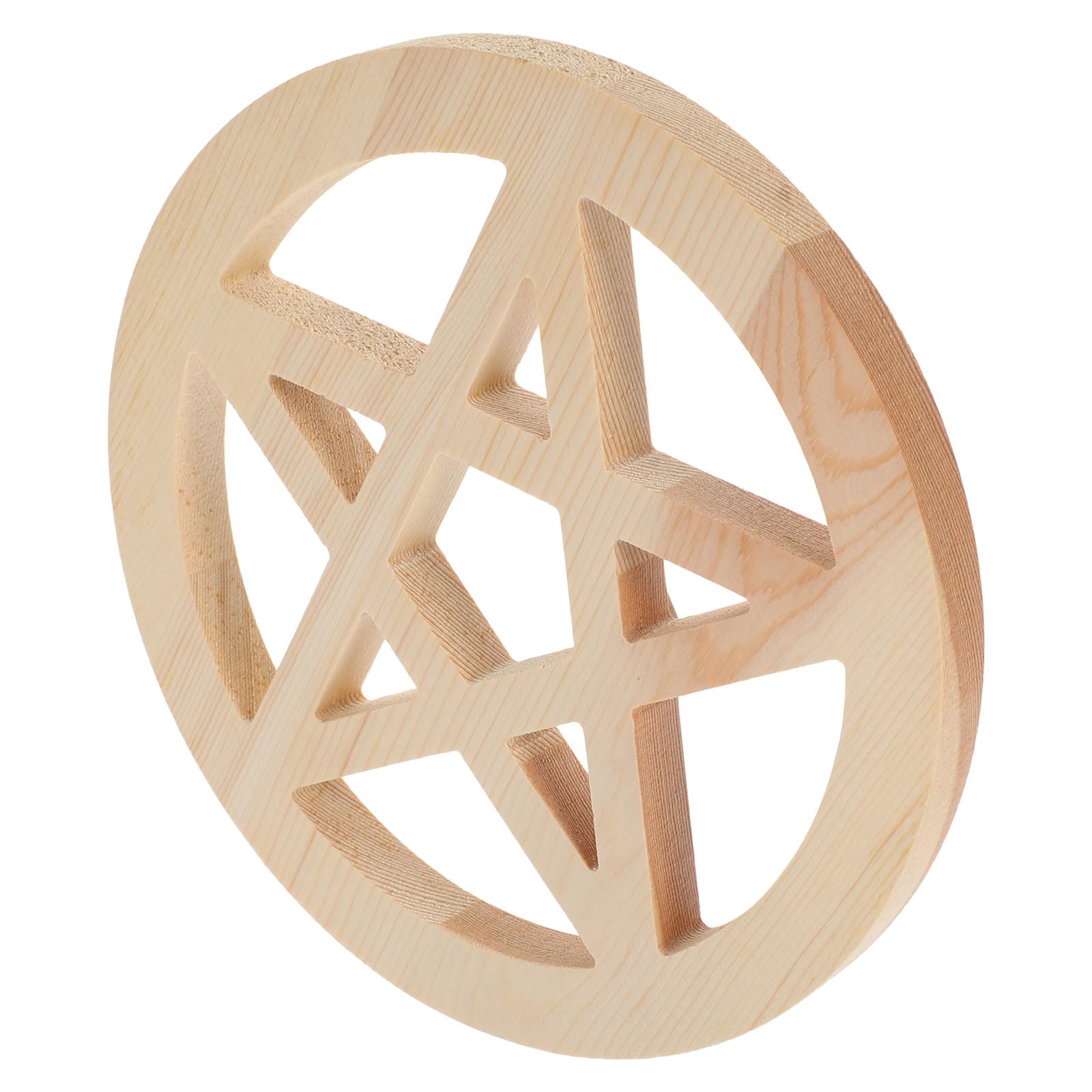 Adorno de Pentáculo de Madera NIYANGLE Khaki para Altar y Decoración