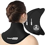 ComfiTECH Neck Ice Pack Wrap Gel, Cooling Pad for Cervical and Shoulder, Large, 2 Packs