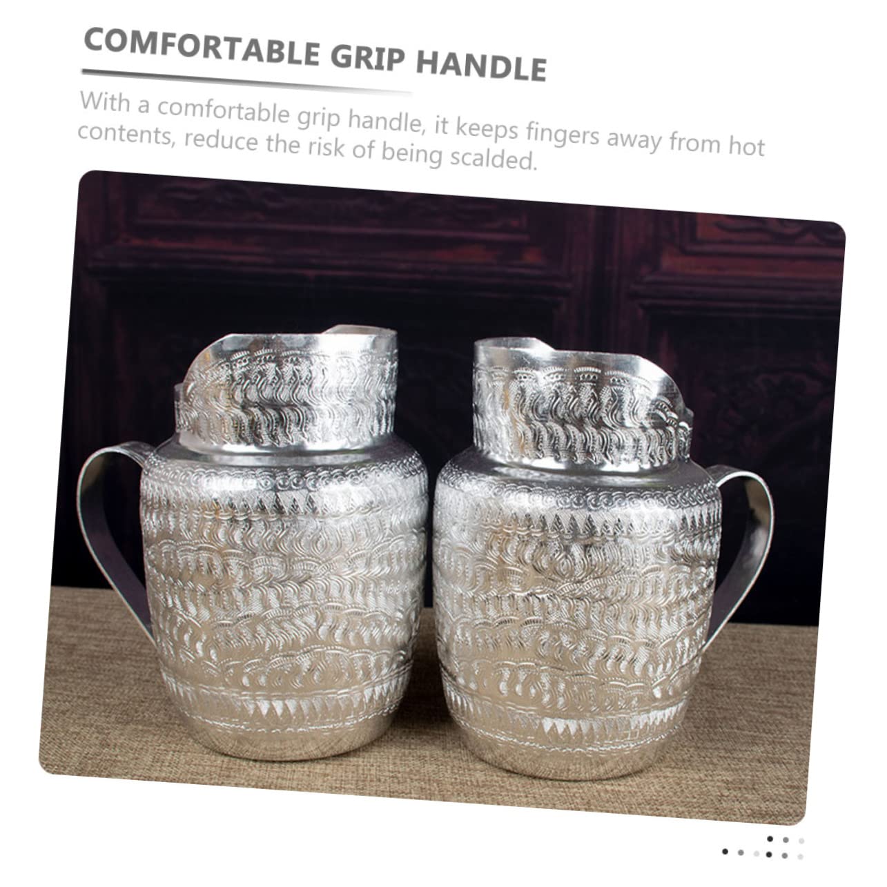 Jarra de Agua de Metal Dispensador Bebidas Grifo para Vino, Leche y Jugo, Asa Ergonómica, Adecuado para Restaurantes y Hogares