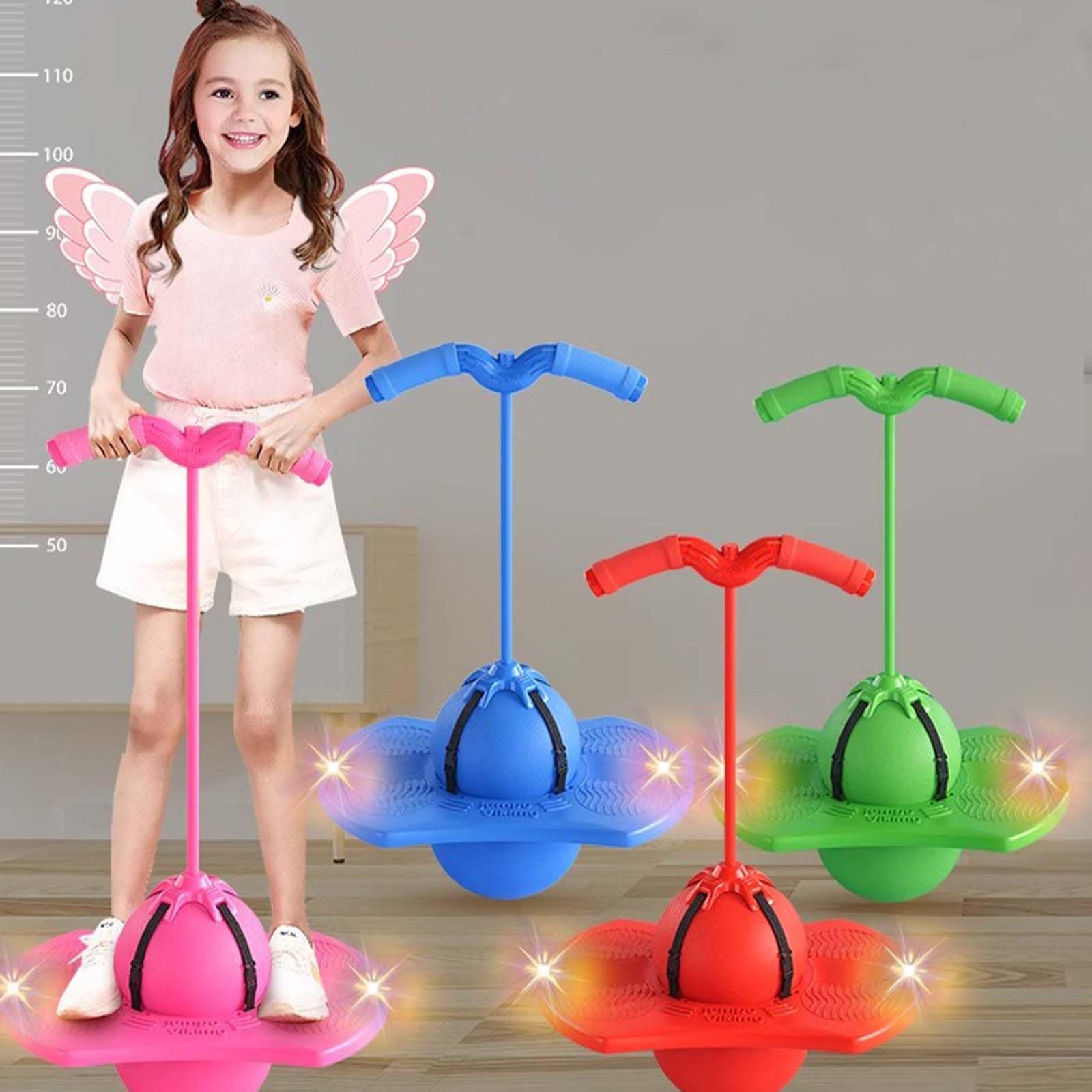 Pogo Pelota de salto para niños y adultos, pelota de salto de equilibrio, juguete para exteriores, patio de recreo con adhesivo reflectante, capacidad de carga 300 kg, entrenamiento de — view 2