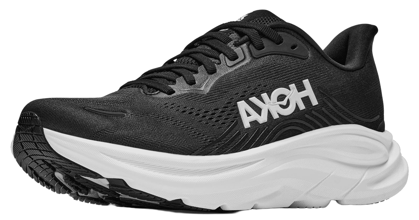 HOKA Women's Clifton 11 Road Running Shoes in Black/White, Size 6.5