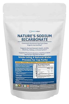 Nature’s Sodium Bicarbonate Organic Use Aluminum Free Baking Soda. No