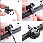 2 Pack Classic Bike Bell, Bicycle Bell, Loud Crisp Son clair pour le transport urbain & Vélos de montagne BMX Vélo, Vélo de sport, Durable & Frappe facile pour adultes Enfants, utilisation à la main droite/à la main gauche - noir