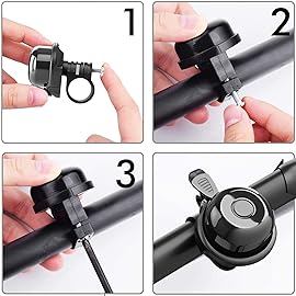 2 Pack Classic Bike Bell, Bicycle Bell Loud Crisp Clear Sound Bicycle Bike Bell City Bike BMX Bike Sports Bike for Adults Kids Right Hand/Left Hand Use