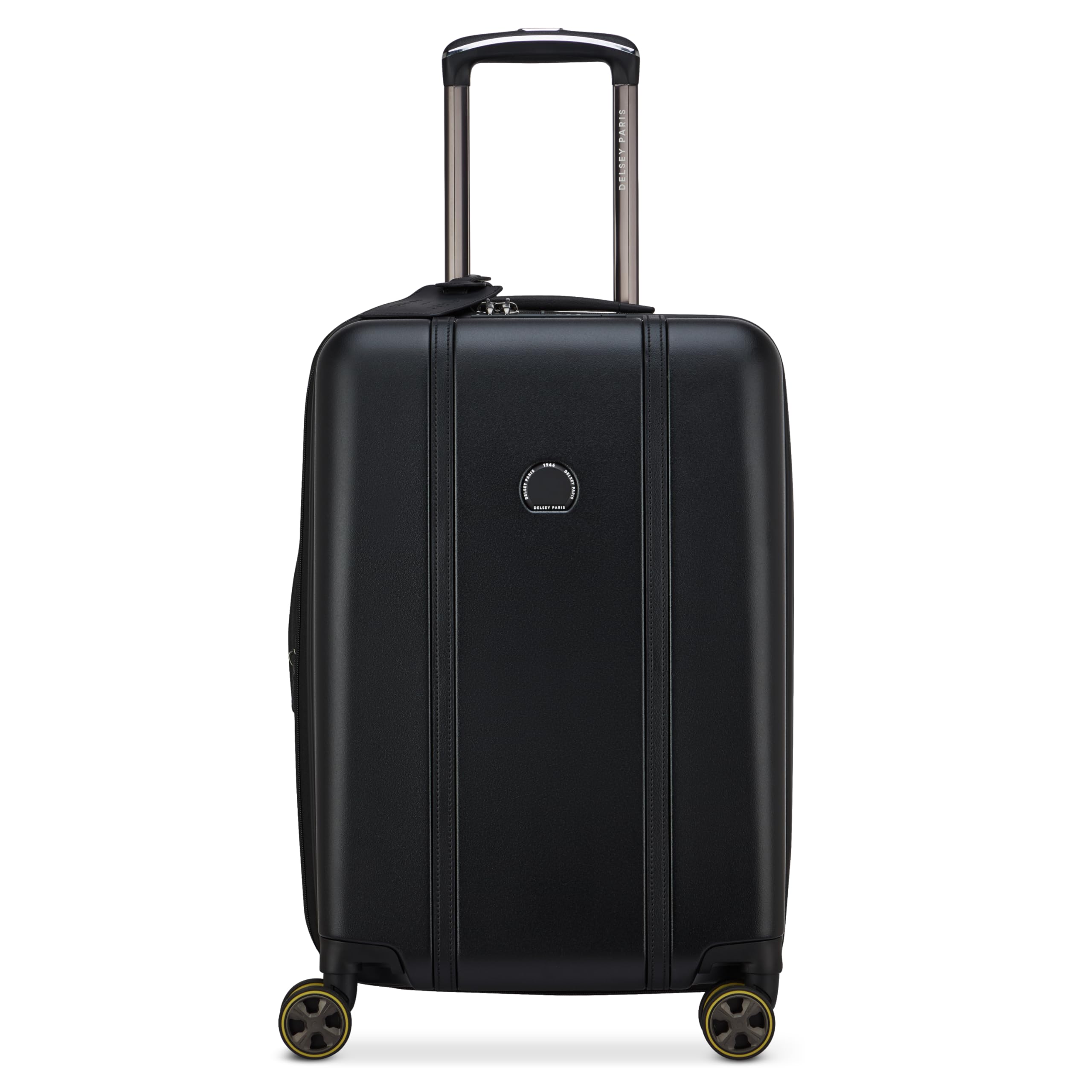Cadence Hardside Expandable Luggage with Spinner Wheels, Deep Black, Carry On 20 Inch
