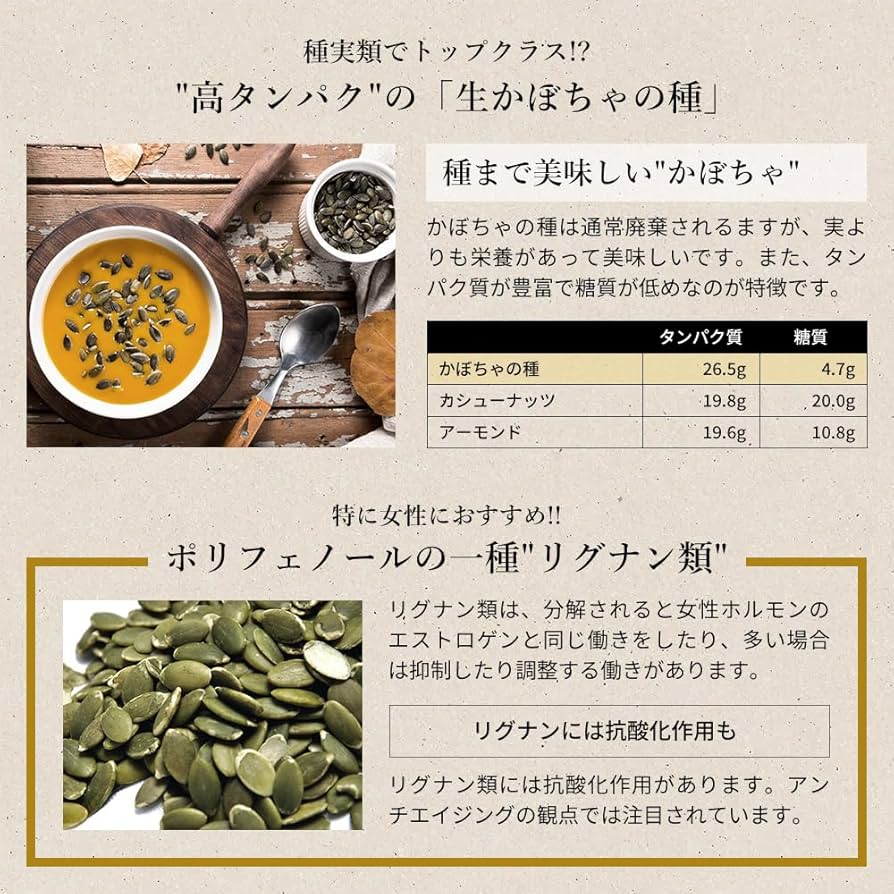 Amazon.co.jp: パンプキンシード かぼちゃの種 (生) 100g 無塩