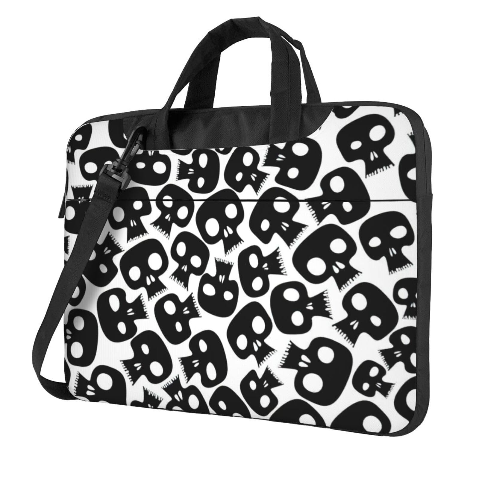 Bolsa versátil para laptop con estampado de calaveras resistente 8
