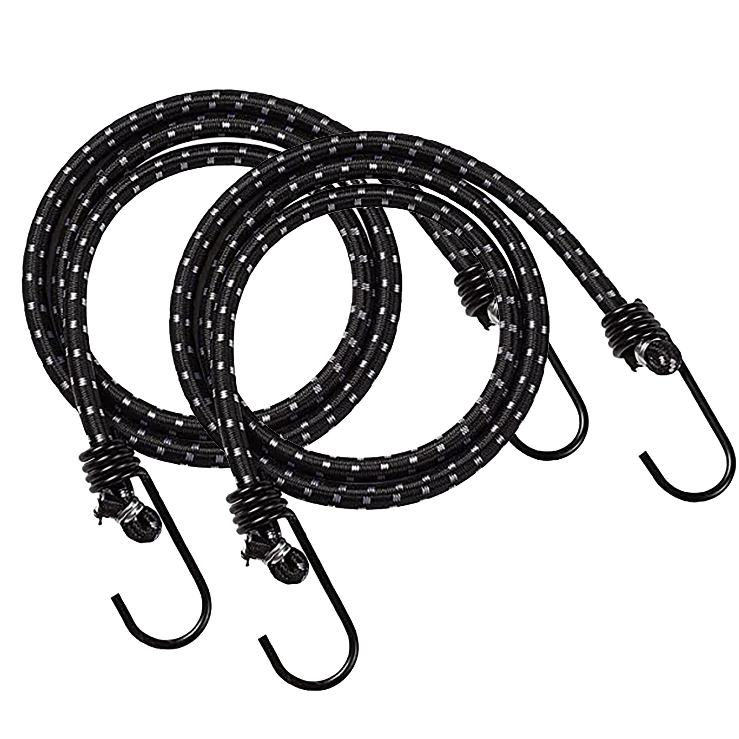 MeeTo Multipurpose Flexible Stretchable Elastic Nylon Bungee Rope, Shock Cord Cable Metal Hooks for Tying Behind Bikes, Packing Luggage Strap, Hanging Clothes, Drying, Multicolor, 4 Feet, Pack of 2 (B0BY6S75X4) Amazon Price History, Amazon Price Tracker