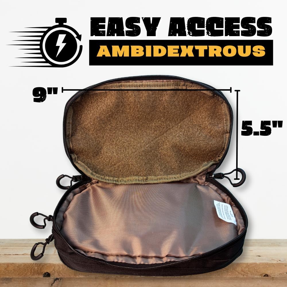 Tactical Fanny Pack for Men, Concealed Carry Bag for Women – CCW Fanny Pack, Quick YKK Zippers, Water-Resistant, Hiking, Fishing, Outdoor