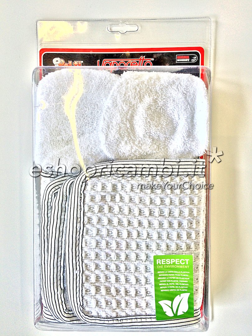 Polti Black - 4 Large Cloths And 6 Adjustable Cloths For Steam Cleaner [Paeu0217]