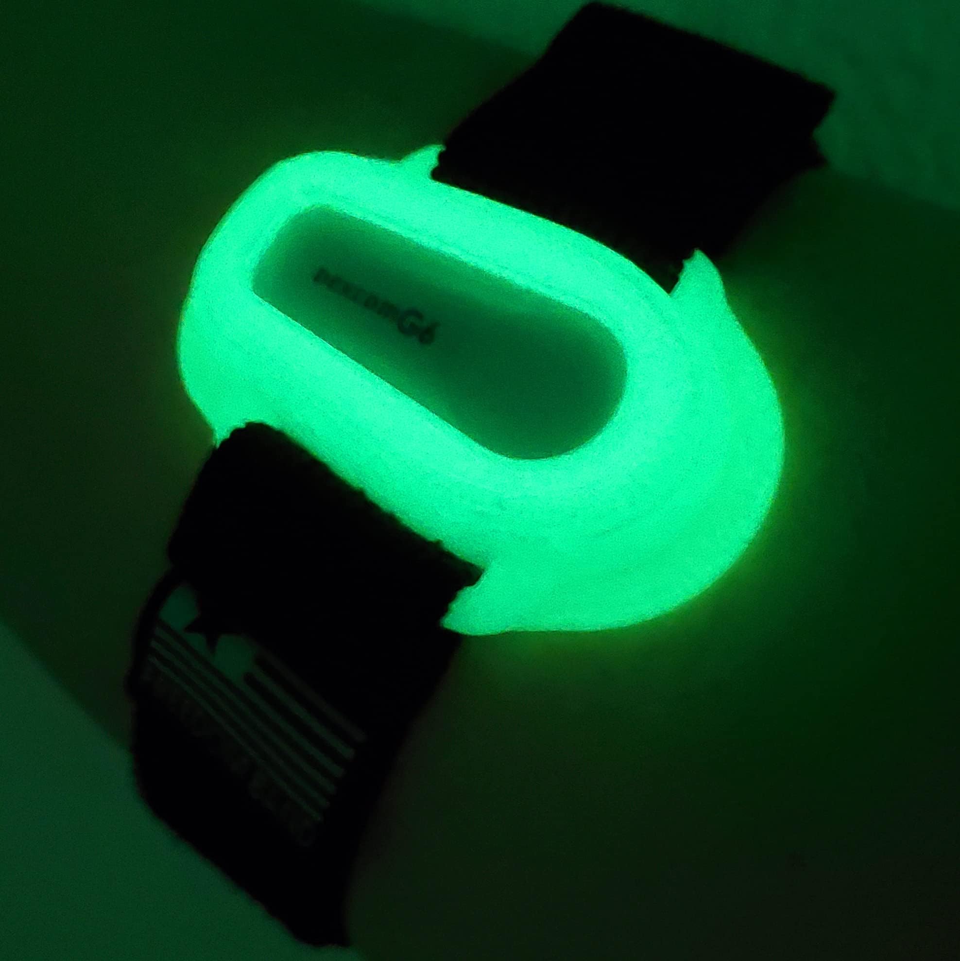 Freedom Band 4-18" Inch Flexible Arm for Dexcom G6 CGM Adjustable Transmitter Protection Arm & Leg (Glow-in-The-Dark Green)