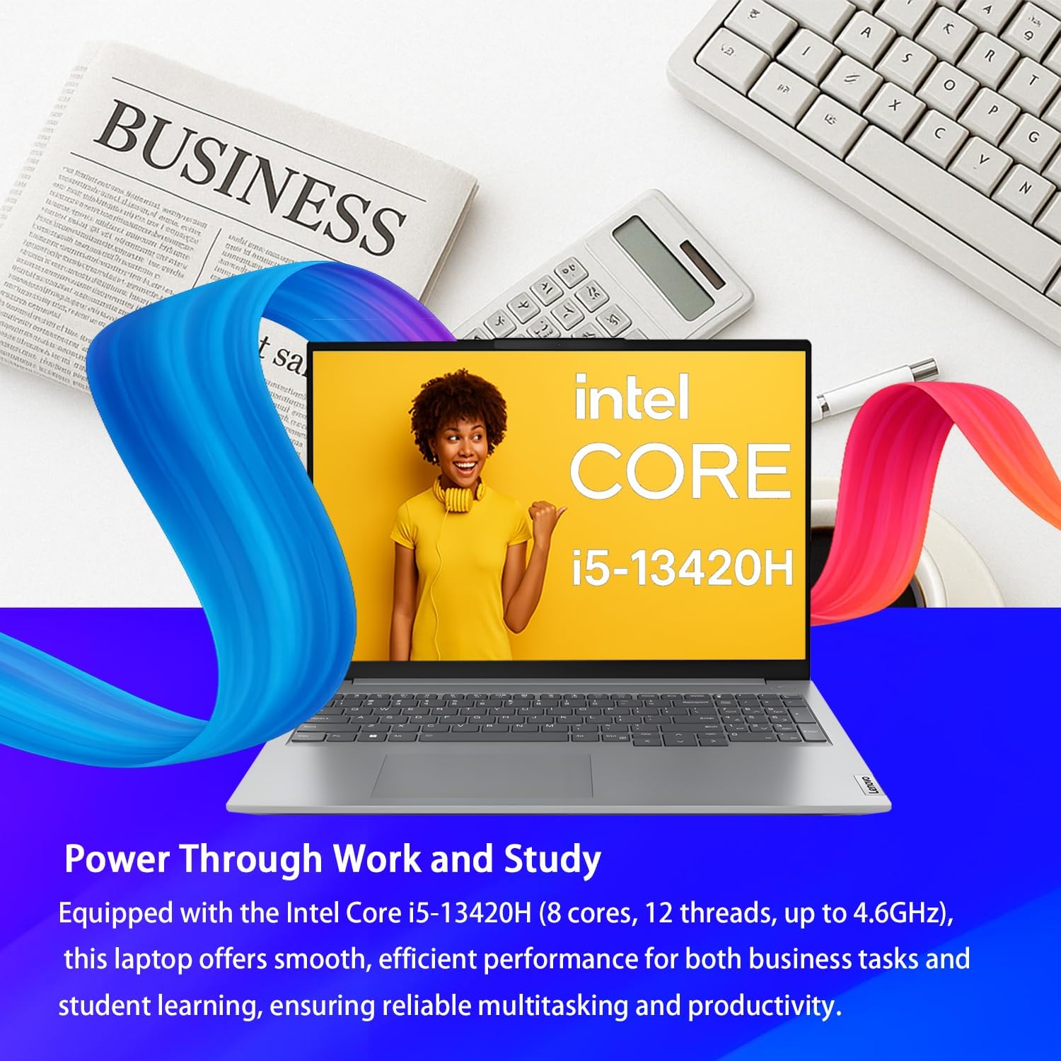 Lenovo ThinkBook 16 G6 Laptop for Business and Student, Microsoft Office Web, 16" WUXGA Anti-Glare Screen, Intel Core i5-13420 (Beat Intel Core i7-1365U), 16GB DDR5 RAM, 256GB SSD, Windows 11 Pro
