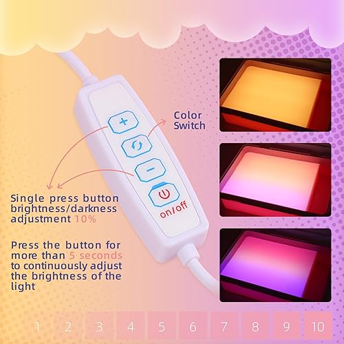 Miniatura 4 de Odoorgames Caja de luz de pintura de arena para niños, mesa de arte de arena, bandeja de arena para aula, mesa de actividades sensoriales para niños