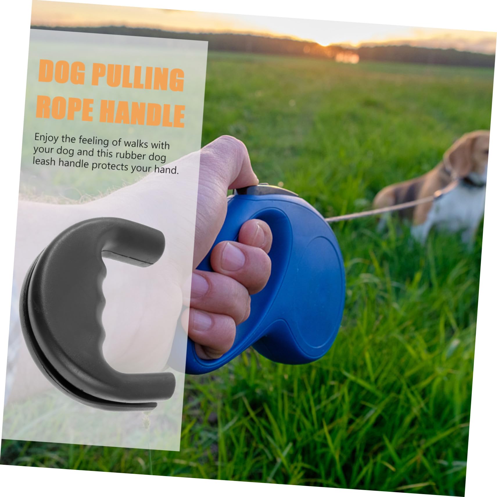 TOYANDONA 6 Stück Gummi Hundeleinen Griffe rutschfeste und Komfortable Handgriffe für Zugseile für Camping und Jogging mit Hunden