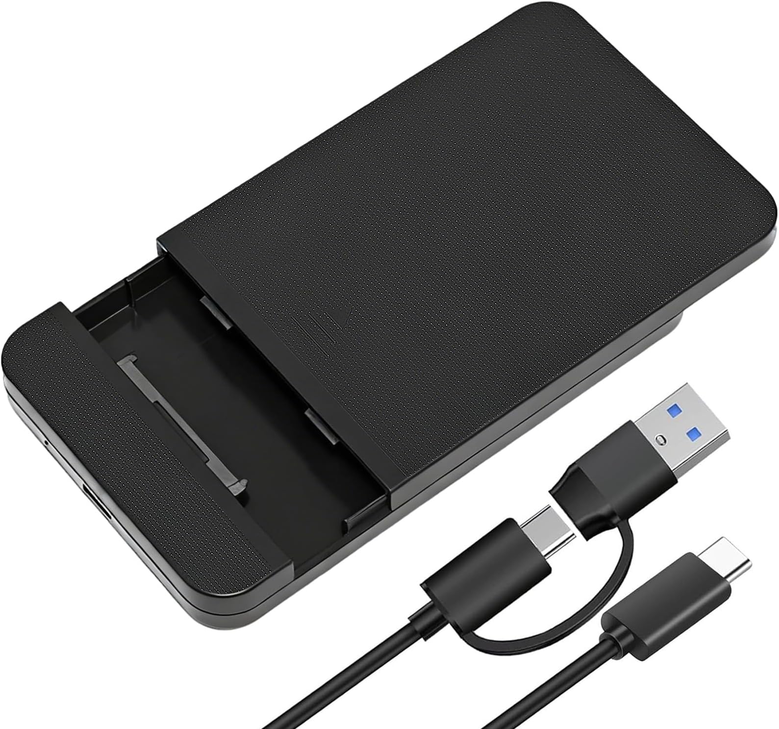 Hard Drive Enclosure 2.5 Inch External USB 3.1 Enclosure with Transfer Speed of 5 Gbps, Compatible with 2.5 Inch SATA SSD/HDD Drives with a Height of 9.5/7 mm