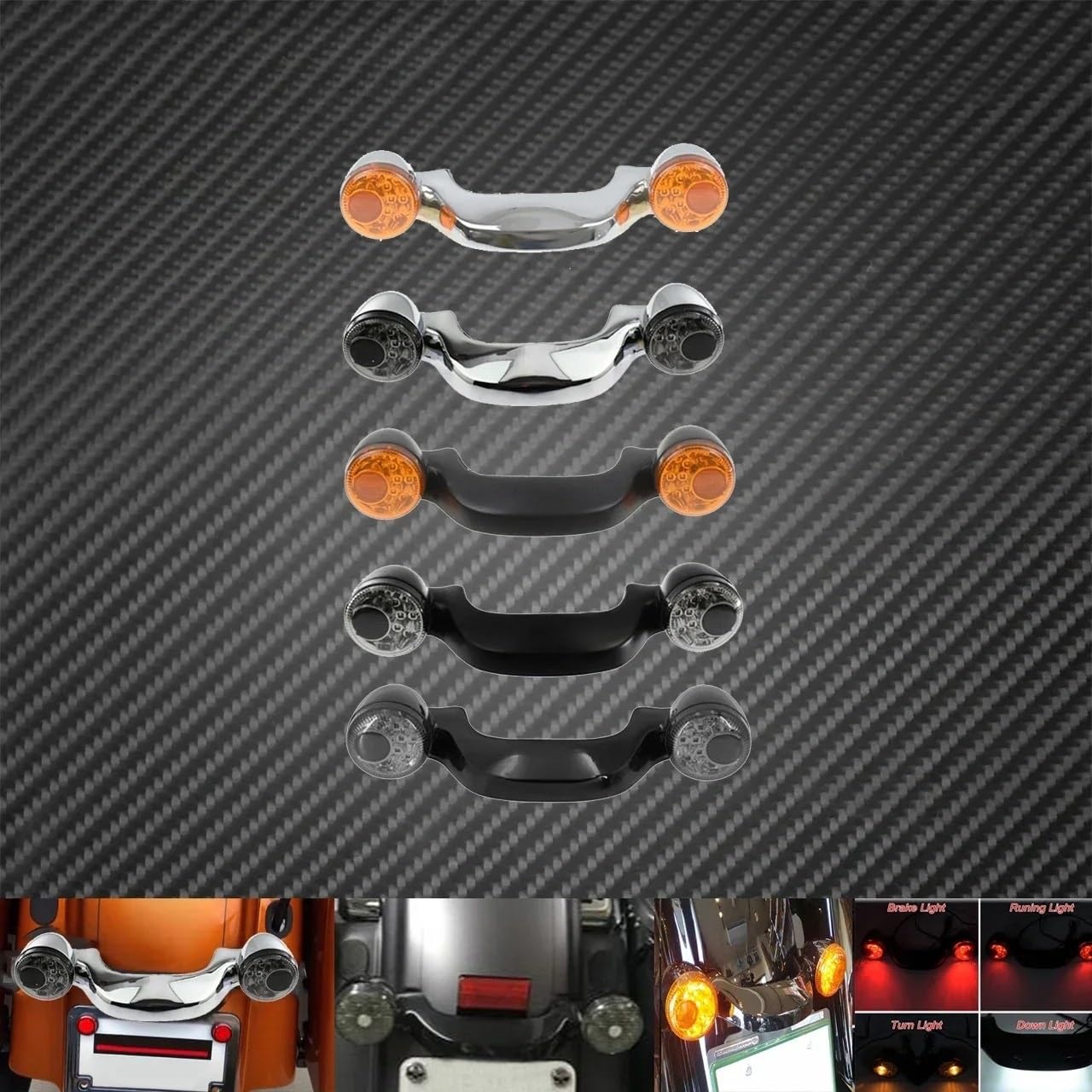 Faro Posteriore Stop Running Barra luminosa a LED per indicatori di direzione posteriori per moto, Per Touring Per Strada Per Street Glide Per Road King FLHX FLTRXS CVO 2010-2021