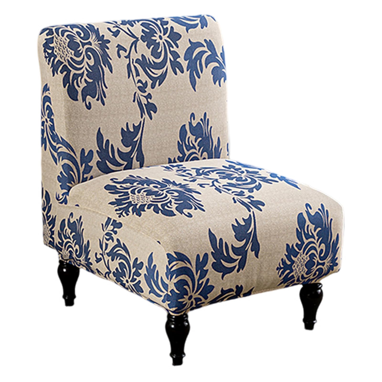 Eco-Ancheng Armless Chair Slipcover Removable Armless Accent Chairs Covers Washable Armless Slipper Chair Slipcover Printed Armless Chair Furniture Protector Covers for Living Dining Room Hotel