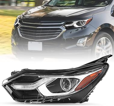 SOCKIR HID/XENON Model Headlights Assembly Fit 2018-2021 Chevy Equinox | OE Style Headlamp Replacement Left Driver Side