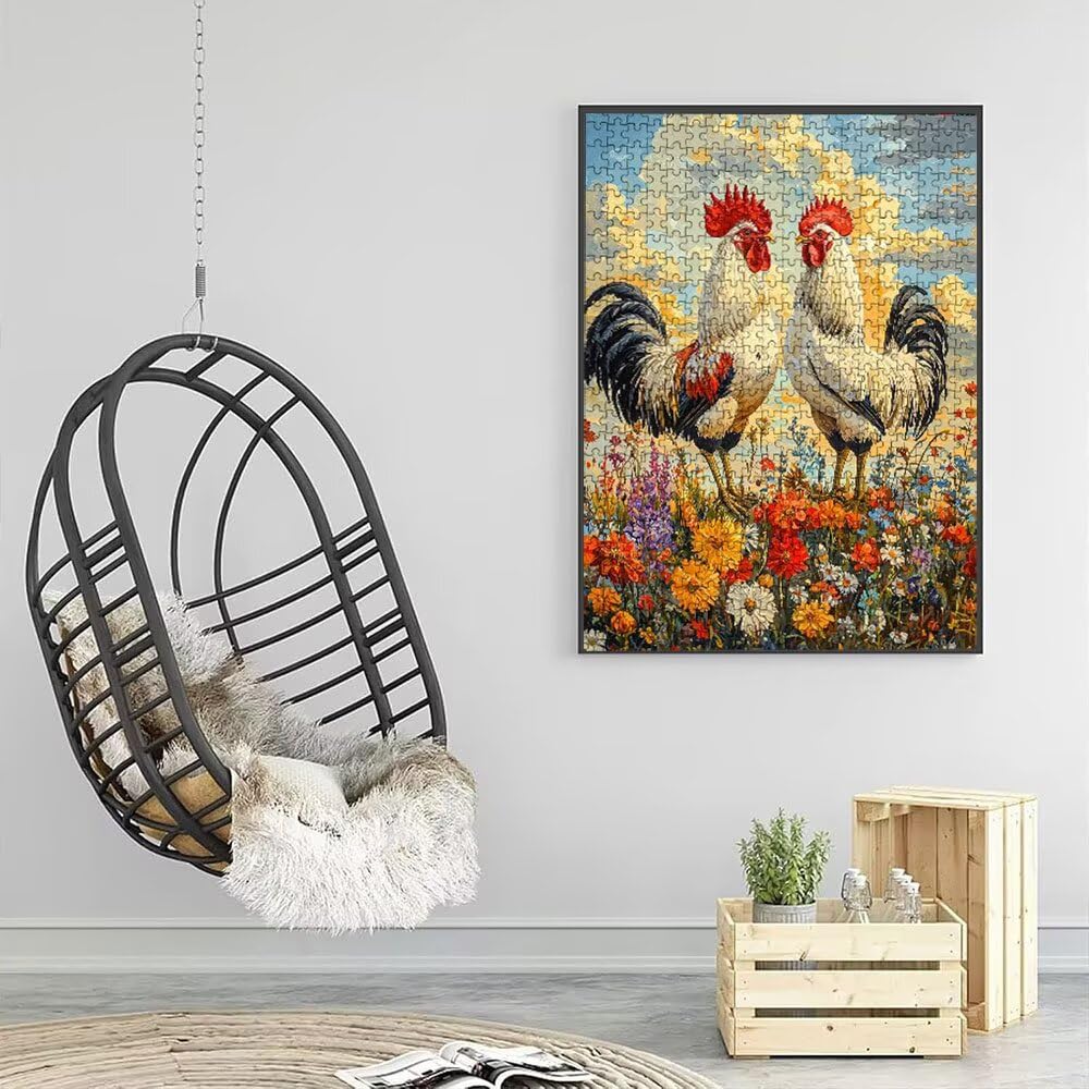Puzzle 3000 elementów, puzzle dla dorosłych kwiaty artystyczne kurczak puzzle, gra puzzli, drewniane układanki, niemożliwe klasyczne układanki, do gry edukacyjnej wyzwanie zabawki, układanki rodzinne