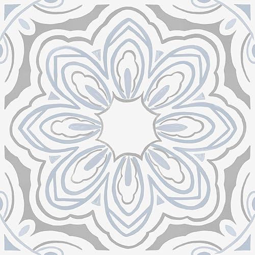 FloorPops Blue Morris - Azulejos de suelo para despegar y pegar, FP3827 Azul,Gris,https://www.amazon.com/dp/undefined