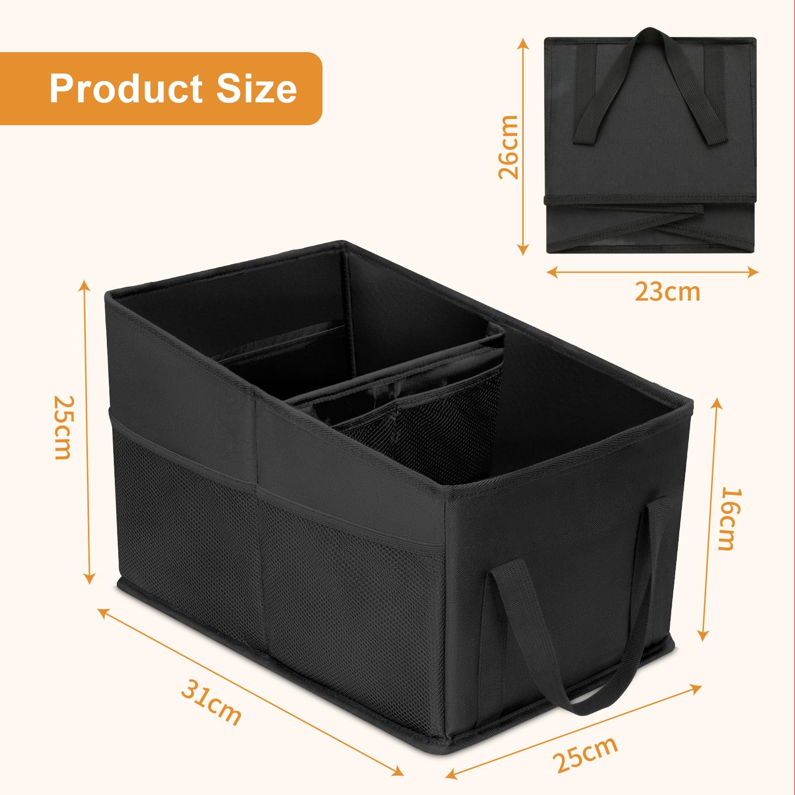 Cozary Organizer Auto, Pieghevole Organizzatore Sedili Auto, Organizer Macchina Per Giocattoli, Libri, Snack