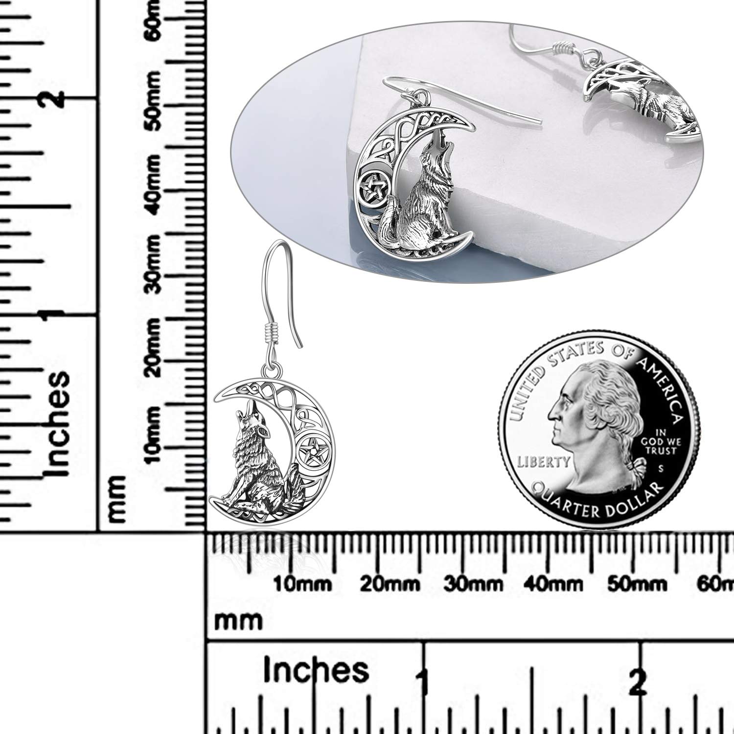 YFN Tier Ohrringe Sterling Silber Dangle Süßes Tier Schmuck Geburtstag Glückwünsche Liebe Geschenke für Frauen Mama Oma