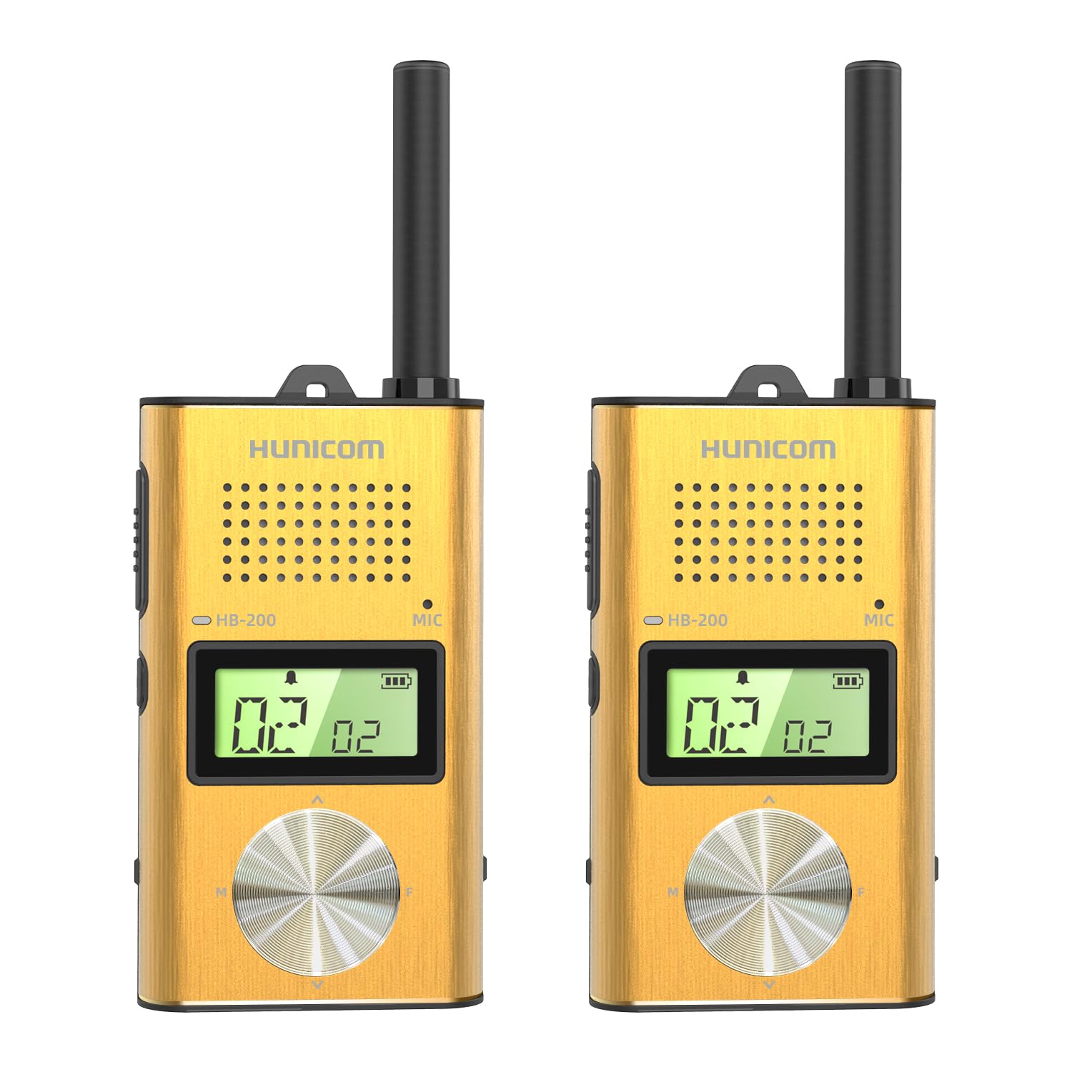 Rechargeable Walkie Talkies for Adults, Metal Case Premium Long Range Two Way Radio - PMR Walky Talky with 1000mAh Battery VOX Back Clip