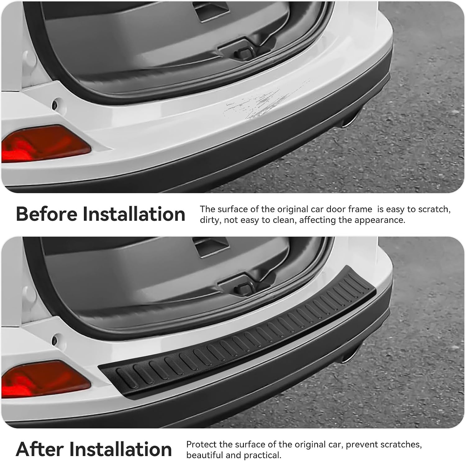 Exterior Rear Bumper Protector for Toyota 2016 2017 2018 RAV4 Accessories Black ABS Material Rear Bumper Guard Trunk Sill Protector