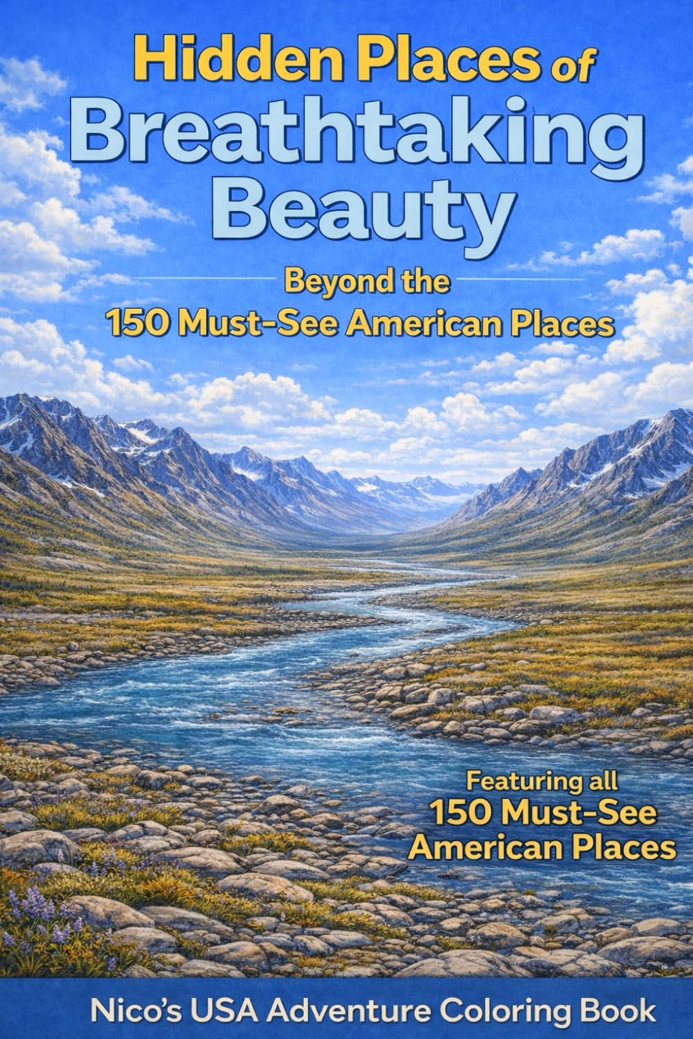 Hidden Places of Breathtaking Beauty —— Beyond the 150 Must-See American Places (Nico’s USA Adventure Coloring Book)