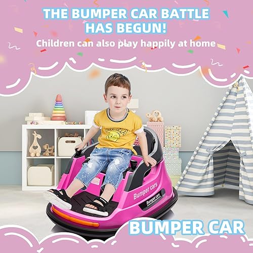 Miniatura 3 de OKYBABY Coche de parachoques de 12 V para niños, regalos de juguete para bebés con control remoto, luces LED, Bluetooth y giro de 360 grados, cuerpo