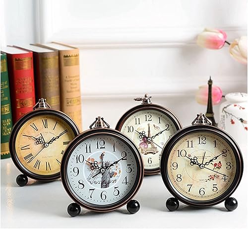 Miniatura 7 de Alarm Clock Bedroom 5" Analog Silent Alarm Clock, Non Ticking Alarm Clocks for Bedrooms Bedside, Battery Operated, Easy to Set Table Clock Bedside