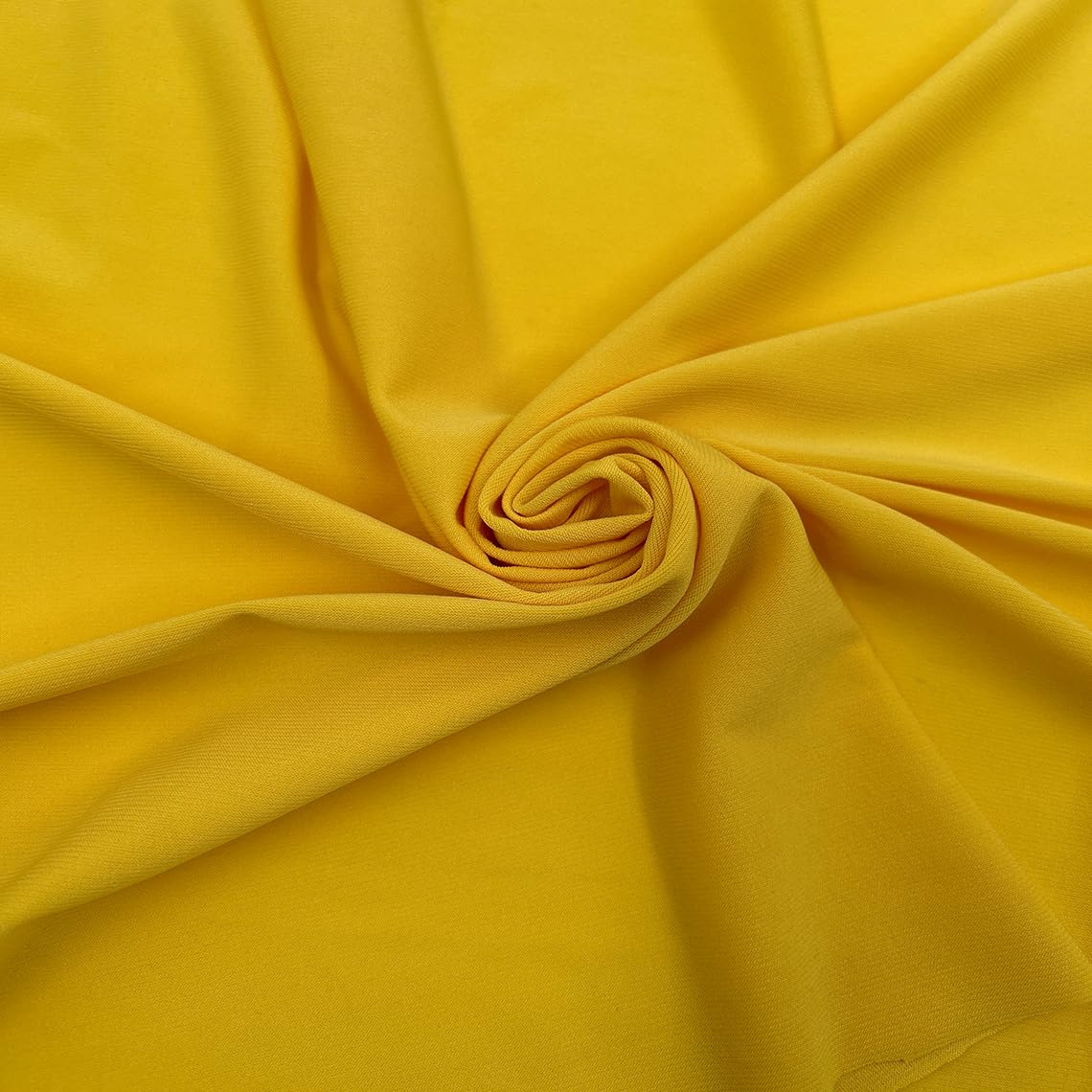 Texco Inc 2-Way Stretch Solid ITY Jersey Knit Poly Spandex, 200 GSM Apparel Fabric, DIY Projects, Bright Yellow 1 Yard