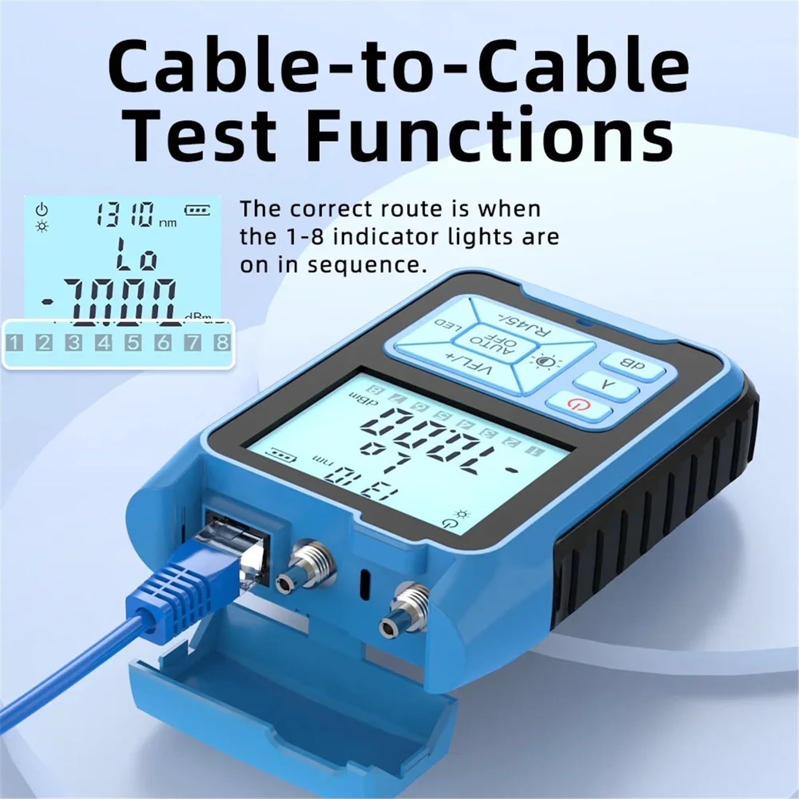 Medidor De Potencia Fibra Óptica Portátil Y Localizador