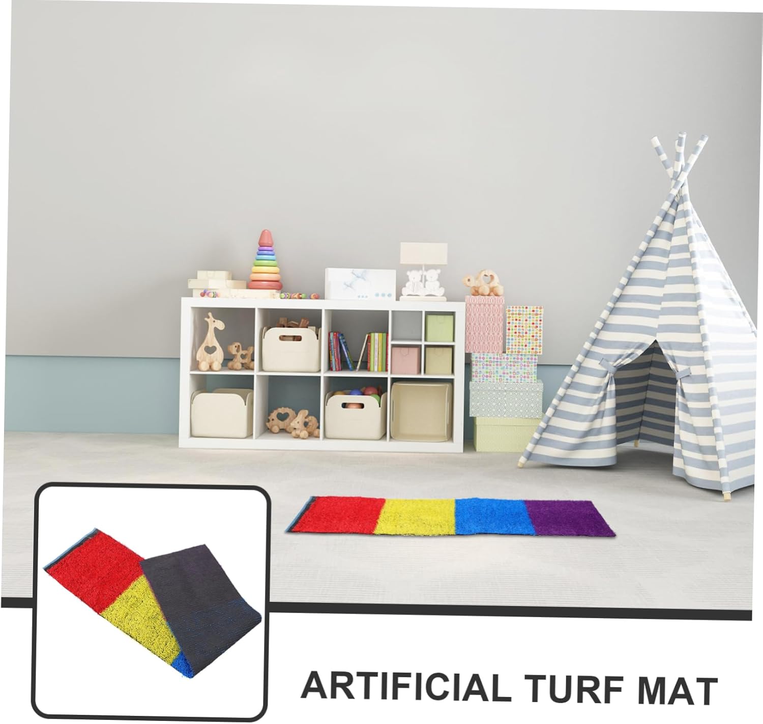 HANABASS Artificial Turf Playground Mat for Outdoor Use Fake Grass Rug for Boys and Girls Play Areas Synthetic Grass Floor Mat Easy to Clean M² Imitation Turf